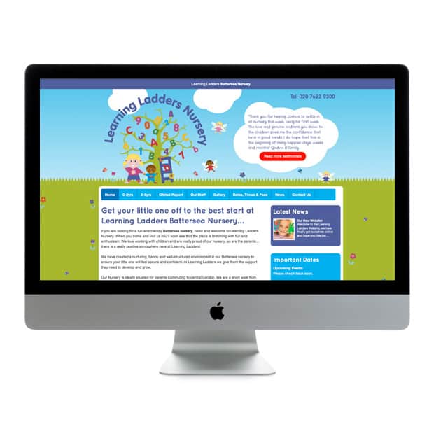 Learning Ladders Nursery Web design